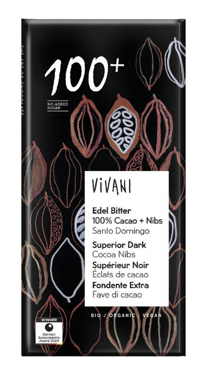 Produktfoto zu Edel Bitter 100 % Cacao und Nibs