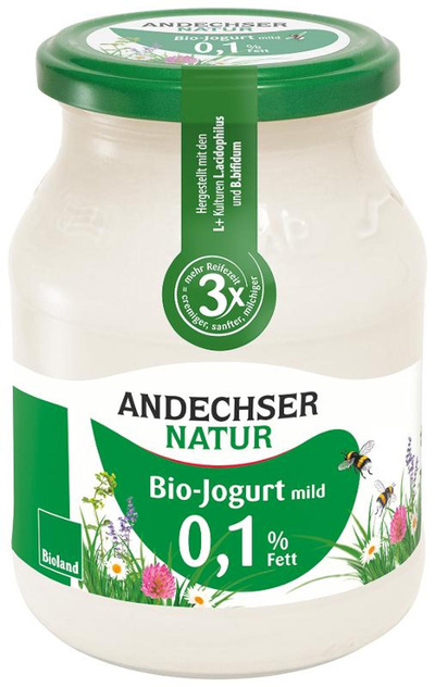 Produktfoto zu Joghurt Glas Natur 0,1%