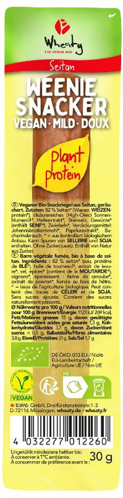 Produktfoto zu Weenie Snacker mild