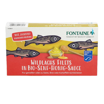 Produktfoto zu Wildlachs Filet in Senf Honig