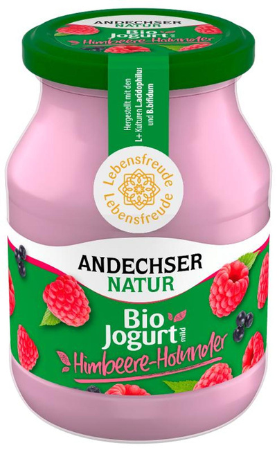 Produktfoto zu Joghurt Glas Himbeere Holunder