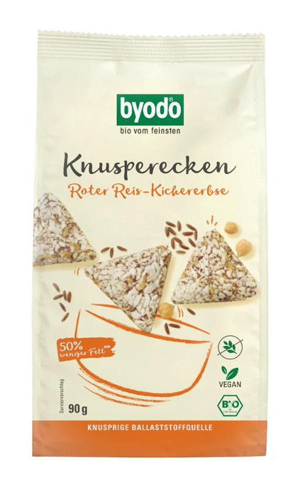 Produktfoto zu Knusperecken Roter Reis Kichererbse