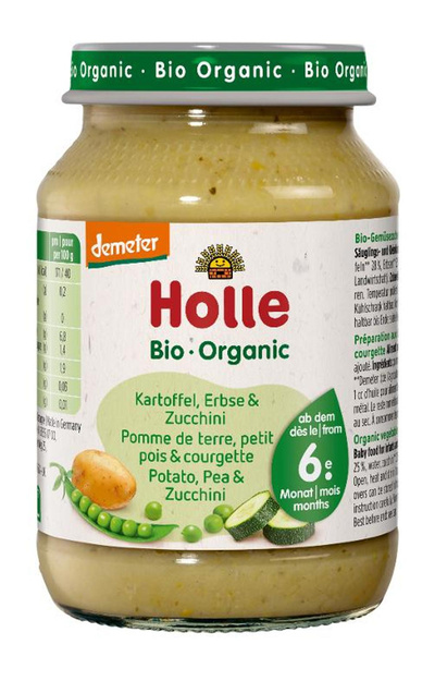 Produktfoto zu Babygläschen Kartoffeln mit Erbsen & Zucchini