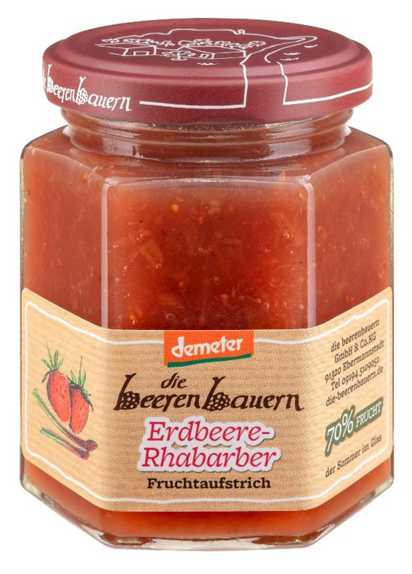 Produktfoto zu Fruchtaufstrich Erdbeer-Rhabarber