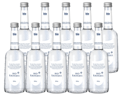 Produktfoto zu BioKristall-Wasser still 10 x 0,33 Liter