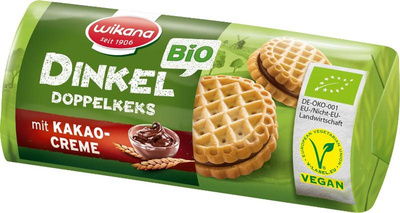 Produktfoto zu Doppelkeks Dinkel Kakao-Creme