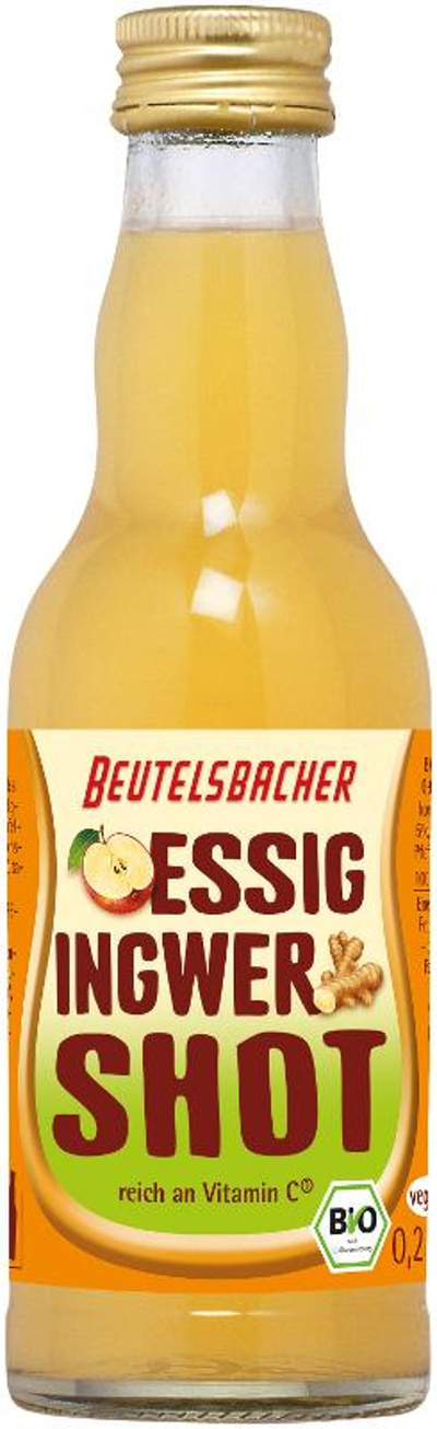 Produktfoto zu Quattro Shot Ingwer Kurkuma Apfelessig 0,2 l