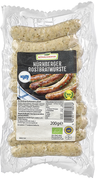 Produktfoto zu Nürnberger Rostbratwürste