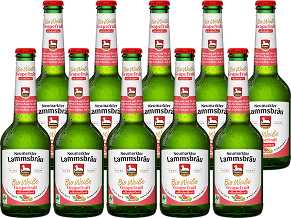 Produktfoto zu Lammsbräu Weiße & Grapefruit alkoholfrei Kasten