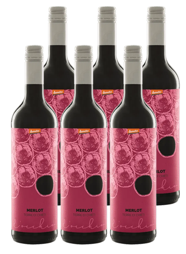 Produktfoto zu Merlot trocken Demeter Kiste