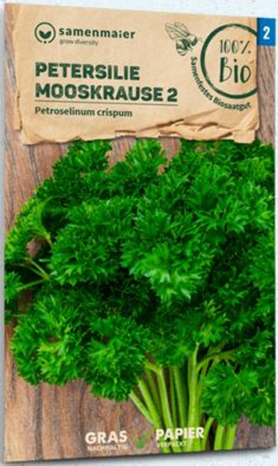 Produktfoto zu Saatgut Petersilie Mooskrause
