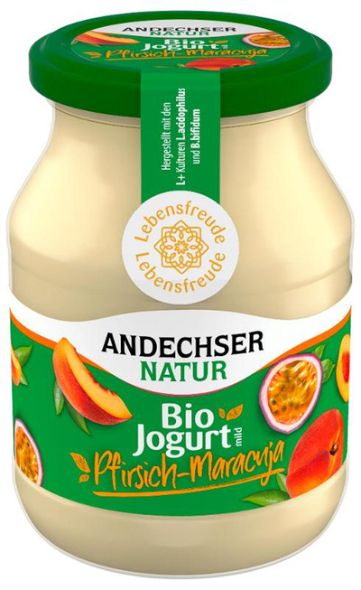 Produktfoto zu Joghurt Glas Pfirsich Maracuja