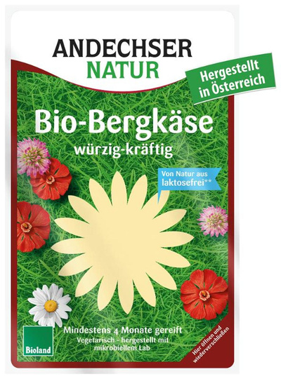 Produktfoto zu Bergkäse in Scheiben lactosefrei