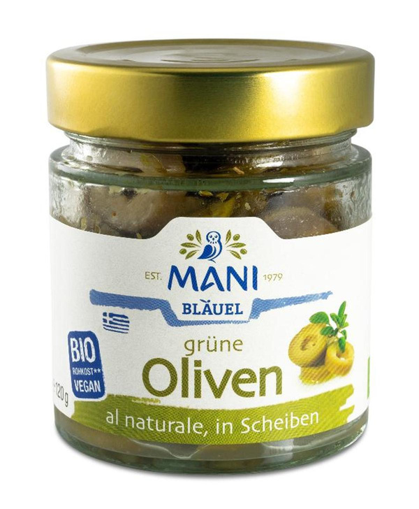 Produktfoto zu Grüne Oliven al naturale in Scheiben