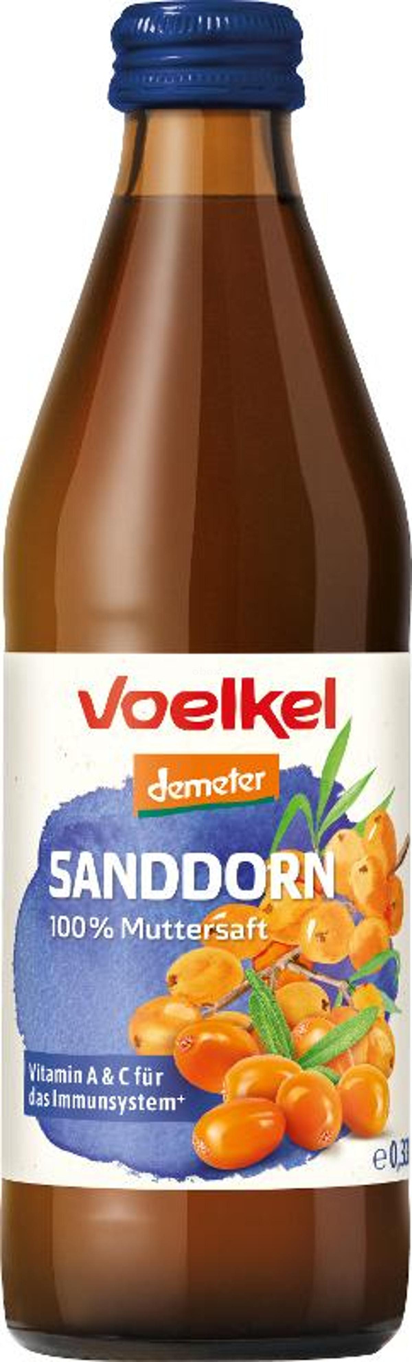 Produktfoto zu Sanddorn 100% Muttersaft 0,33 Liter
