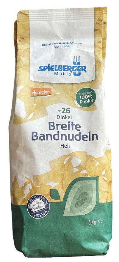 Produktfoto zu Breite Dinkel-Bandnudeln