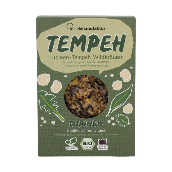 Produktfoto zu Lupinen-Tempeh Wildkräuter