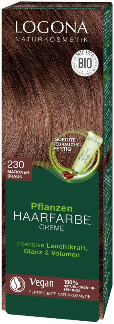 Produktfoto zu Pflanzenhaarfarbe Creme 230 maronenbraun