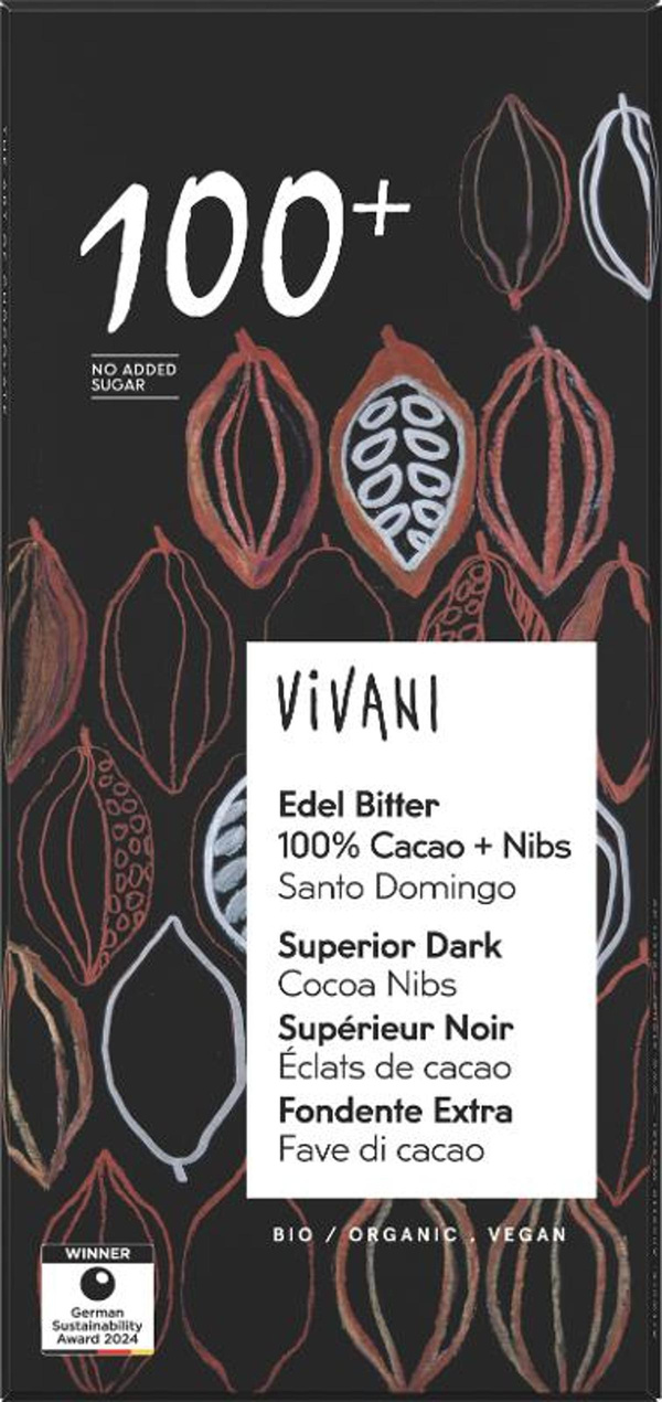 Produktfoto zu Edel Bitter 100 % Cacao und Nibs
