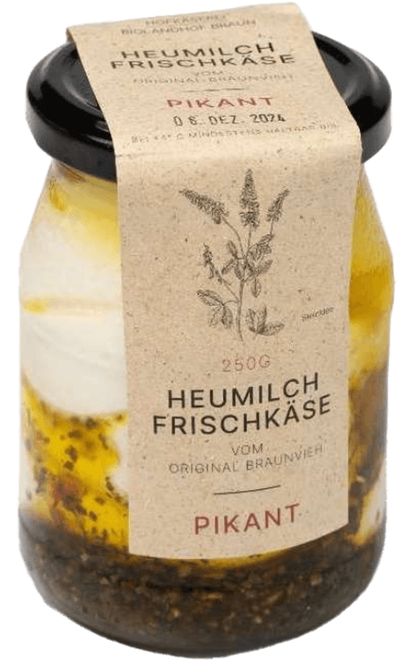 Produktfoto zu Heumilchfrischkäse pikant