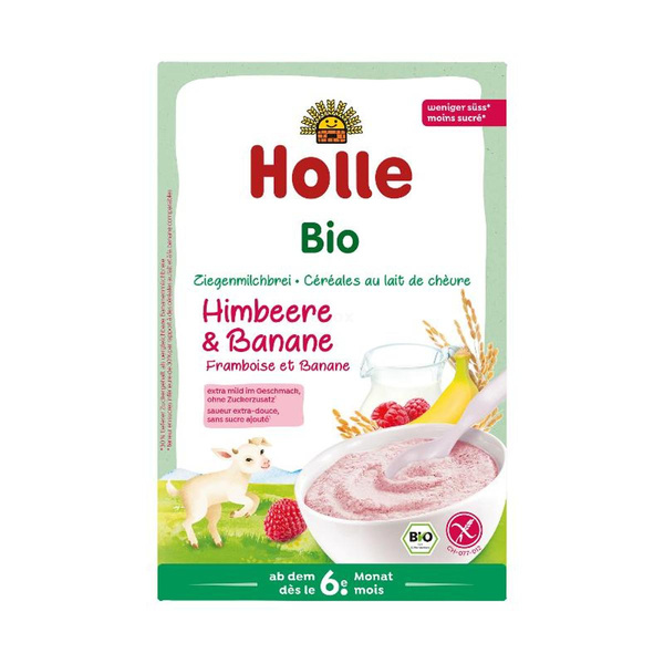 Produktfoto zu Ziegenmilchbrei Himbeere & Banane