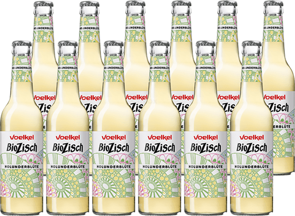 Produktfoto zu BioZisch Holunderblüte Kasten 12 x 0,33 l