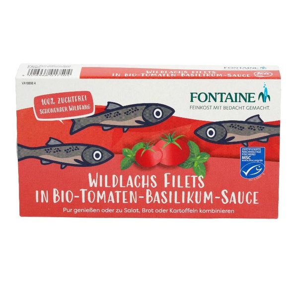 Produktfoto zu Filet vom Wildlachs in Tomaten-Basilikum-Creme
