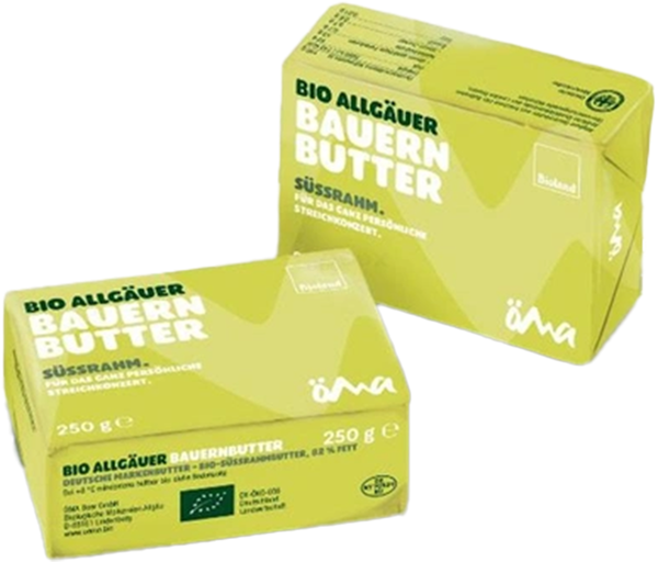 Produktfoto zu Allgäuer Süßrahmbutter