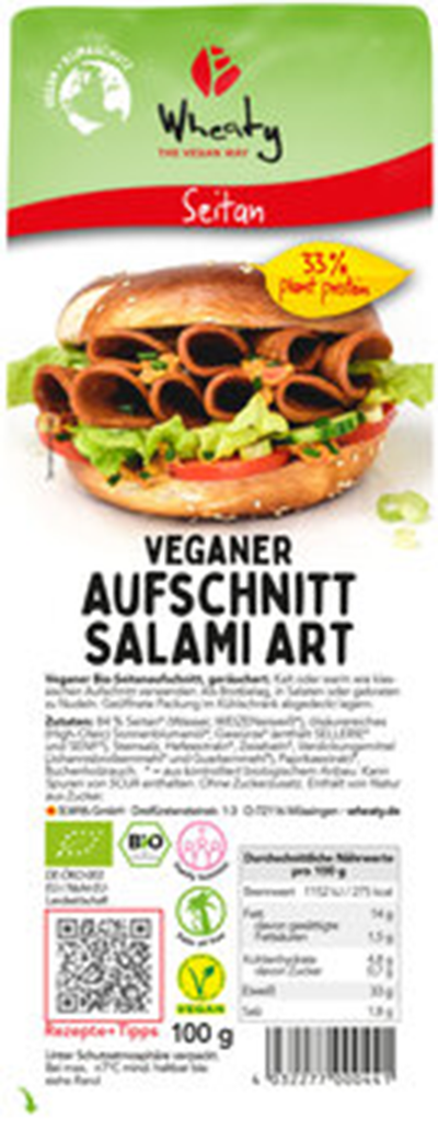 Produktfoto zu Veganer Aufschnitt Salami Art