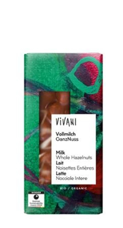 Produktfoto zu Schokolade Vollmilch Ganznuss