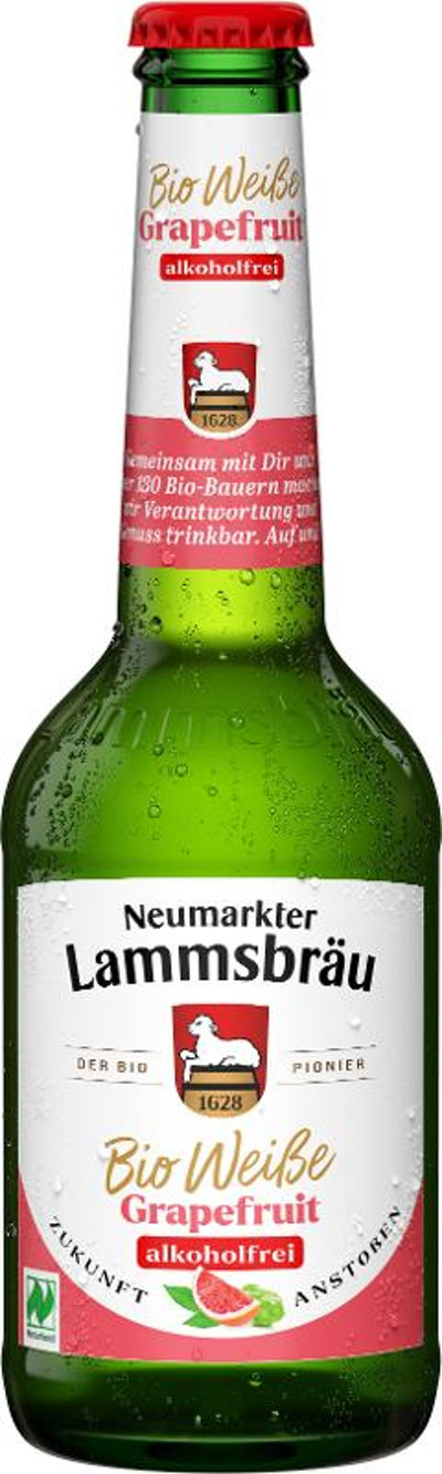 Produktfoto zu Lammsbräu Weiße & Grapefruit alkoholfrei 0,33 l