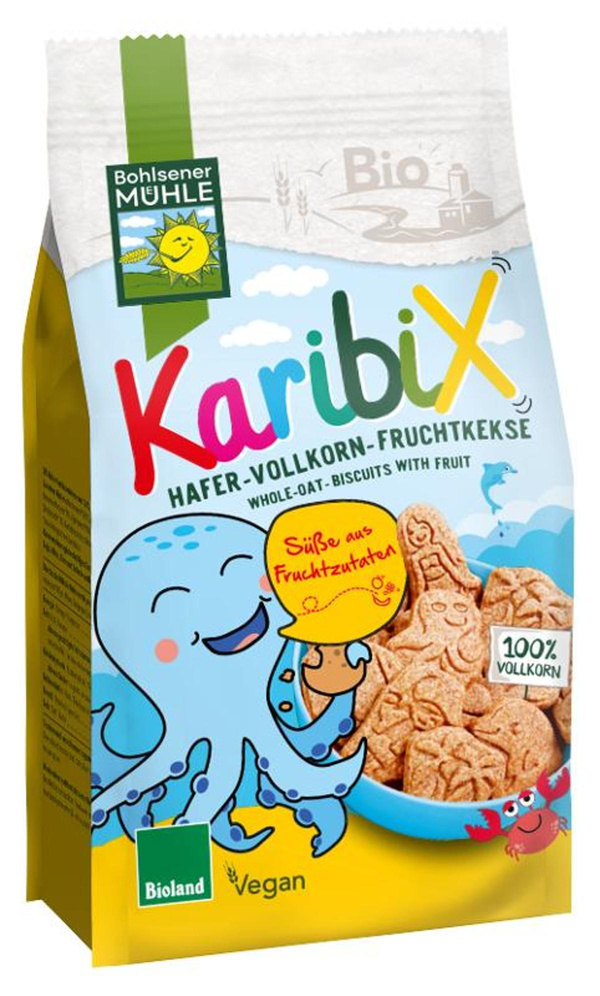 Produktfoto zu Karibix Hafer-Vollkorn-Fruchtkekse
