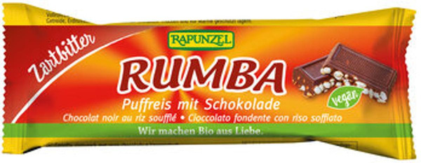 Produktfoto zu Puffreisriegel Rumba Zartbitter