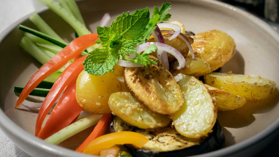 Rezeptbild für Kartoffelsalat orientalisch