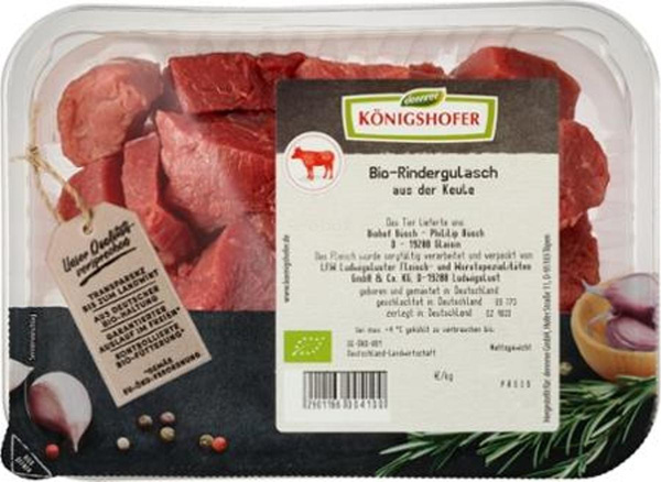 Produktfoto zu Gulasch Rind