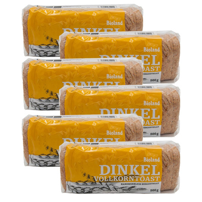Produktfoto zu Dinkelvollkorntoast 6 x 500 g