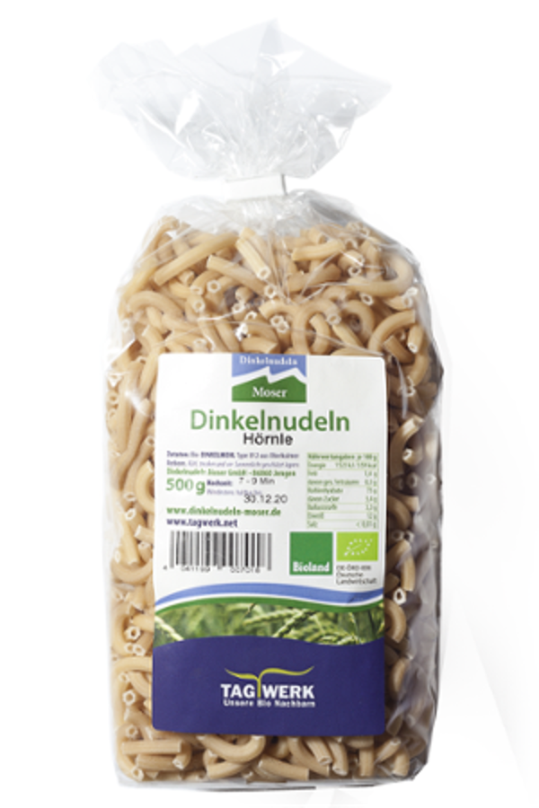 Produktfoto zu Dinkelnudeln Hörnchen