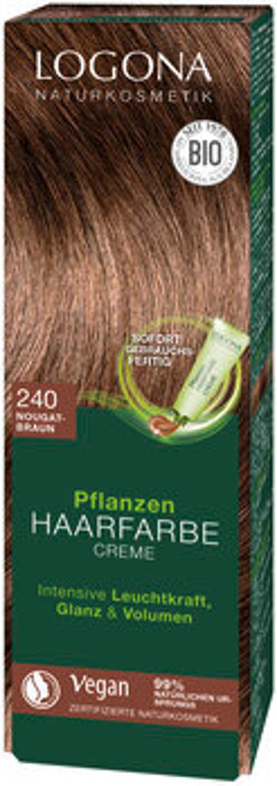Produktfoto zu Pflanzen Haarfarbe Creme 240 nougatbraun
