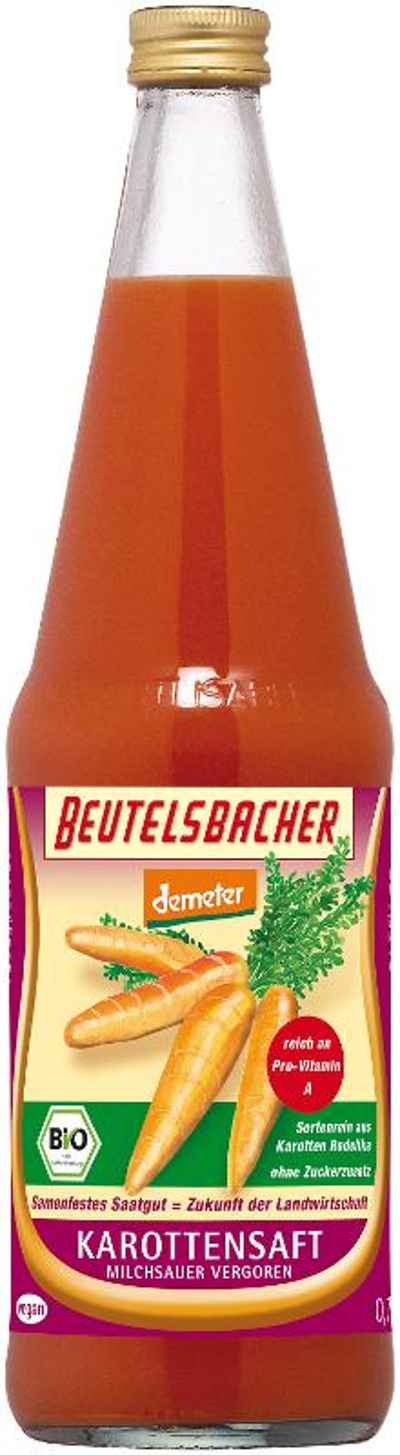 Produktfoto zu Karottensaft milchsauer vergoren