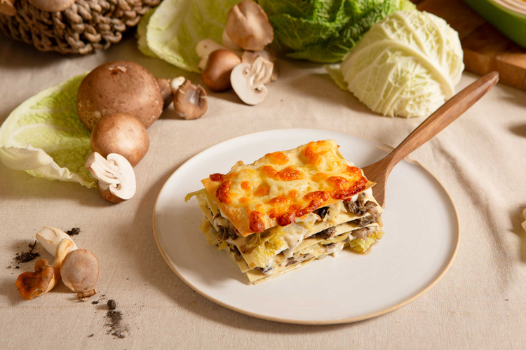 Rezeptbild für Wirsing-Pilz-Lasagne