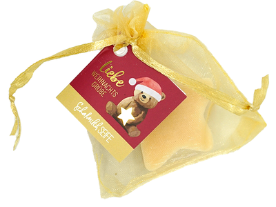 Produktfoto zu Schafmilchseife Stern Weihnachtsgrüße Liebe
