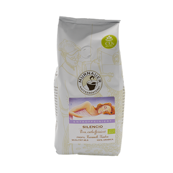 Produktfoto zu Kaffee Silencio koffeinfrei ganze Bohne